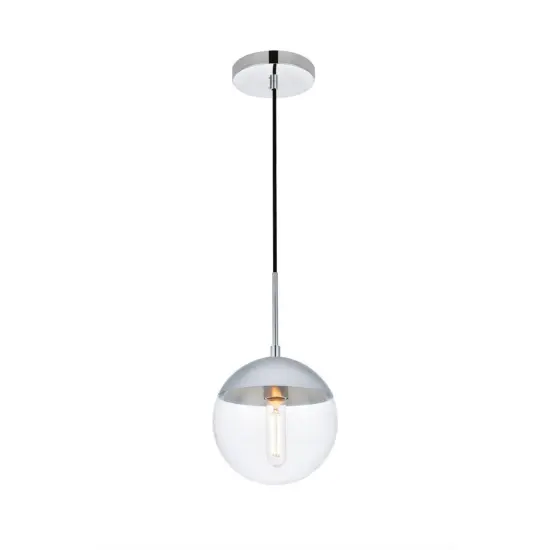 Eclipse 1 Light Chrome Pendant With Clear Glass {3}