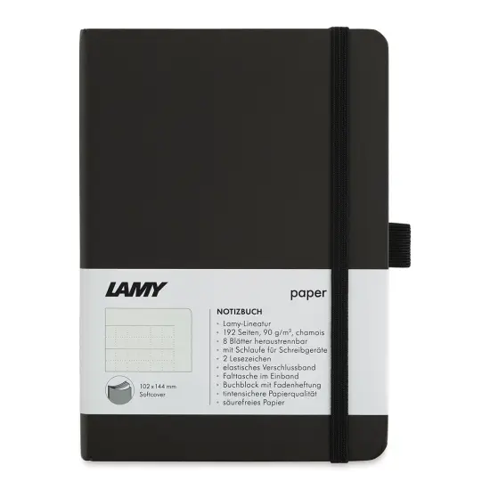 Lamy Softcover Notebook - Charcoal, Dot-Grid-Rule, 5-3/4" x 4-1/8" {1}