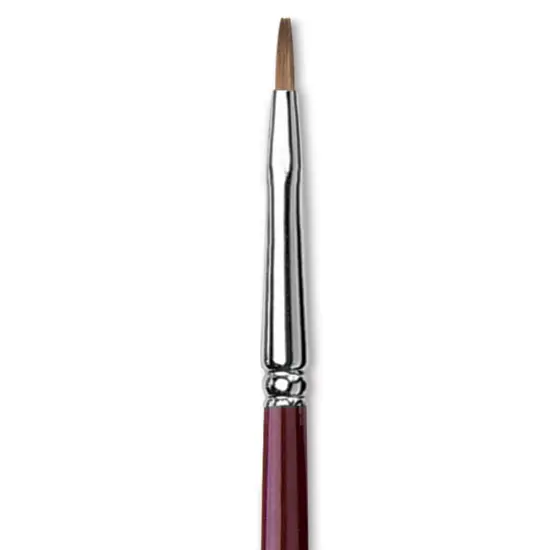 Da Vinci Kolinsky Red Oil Sable Brush - Bright, Long Handle, Size 1 {1}