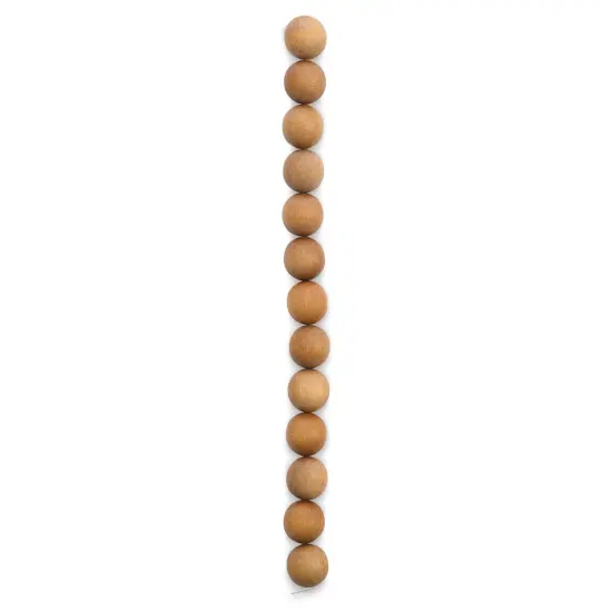 John Bead Aromatic Wooden Beads - Sandalwood, 15 mm, 8" length {1}