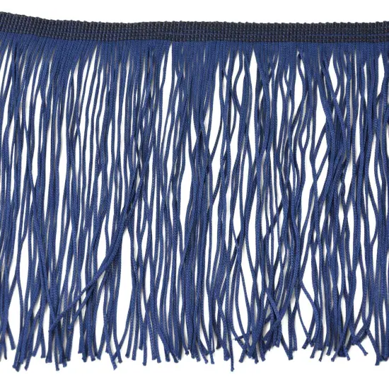 Belagio Chainette Fringe, 6" Wide, Navy Blue, 10-Yard Bolt {1}