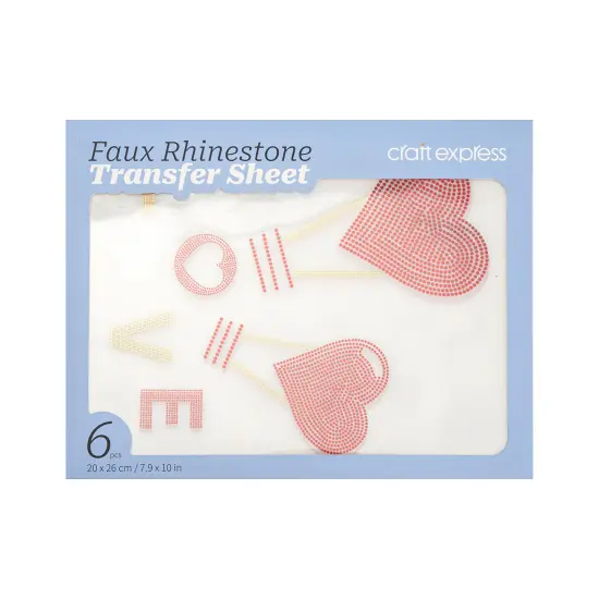 Craft Express &ldquo;Love&rdquo; Rhinestone Transfer &ndash; Hotfix Iron-On {1}