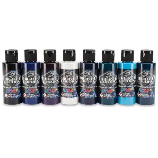 Createx Wicked Colors Airbrush Color - 2 oz, Set of 8, Kent Lind Cool {2}