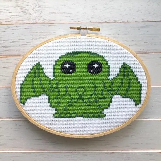 Cute Cthulhu Counted Cross Stitch DIY KIT Intermediate {4}