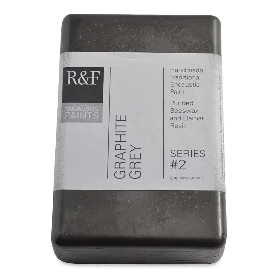 R&F Encaustic Paint Block - Graphite Gray, 333 ml block {1}