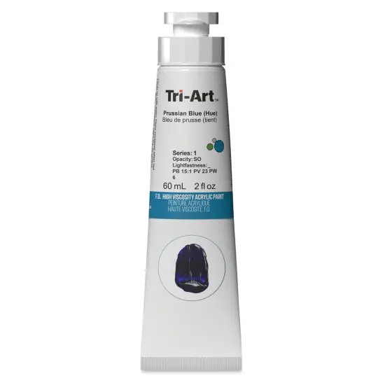 Tri-Art High Viscosity Artist Acrylic - Prussian Blue Hue, 60 ml tube {1}