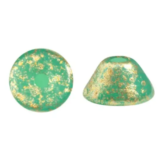 Konos Par Puca&reg; Czech glass bead, Frost Jade Splash, 10 grams {1}