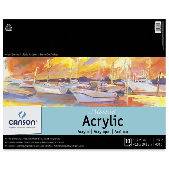 Canson Montval Acrylic Paper Pad - 16" x 20", 10 Sheets {1}