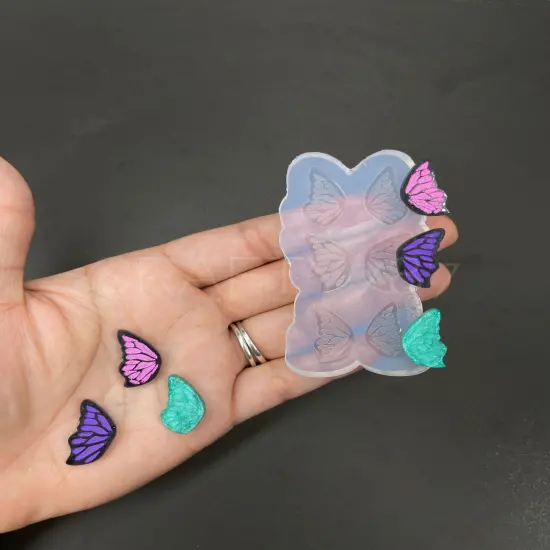 Butterfly Wings Stud Variety Earring Silicone Mold (B13) {2}