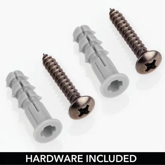 mDesign Metal Wall Mount Storage Rack for Ties, Belts, 12 Hooks, 2 Pack {3}