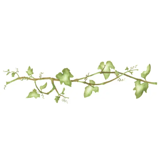 Leafy Ivy Vine Wall Stencil | 2825 by Designer Stencils | Floral Stencils | Reusable Art Craft Stencils for Painting on Walls, Canvas, Wood | Reusable Plastic Paint Stencil for Home Makeover | Easy to Use & Clean Art Stencil {1}