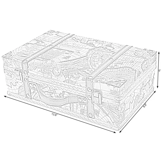 Old World Map Suitcase {5}