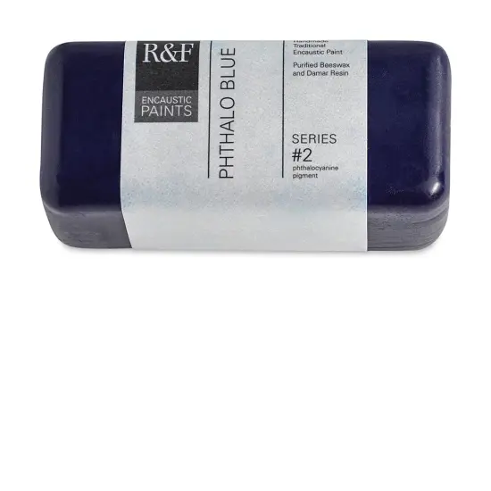 R&F Encaustic Paint Block - Phthalo Blue, 104 ml block {1}