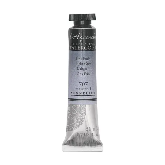 Sennelier French Artists' Watercolor - Light Grey, 21 ml, Tube {2}