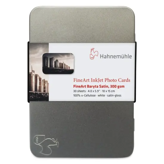 Hahnem&uuml;hle FineArt Baryta Satin Inkjet Photo Cards - 4" x 6", Pkg of 30 {1}