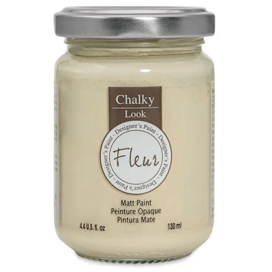 Fleur Chalky Look Paint - Eggshell, 4.4 oz jar {1}