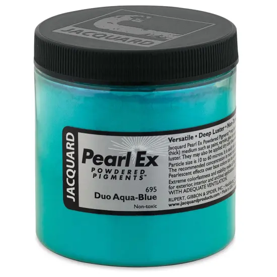 Jacquard Pearl-Ex Pigment - Duo Aqua-Blue, 4 oz, Jar {1}