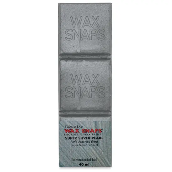 Enkaustikos Wax Snaps Encaustic Paints - Super Silver Pearl, 40 ml cake {1}