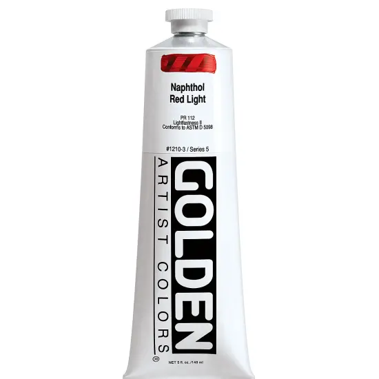 Golden Heavy Body Artist Acrylics - Naphthol Red Light, 5 oz Tube {2}