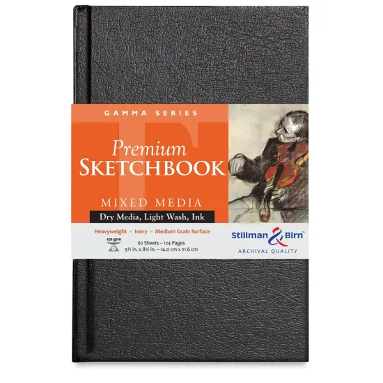 Stillman & Birn Gamma Series Hardcover Sketchbook - 8-1/2" x 5-1/2", Portrait, 62 Sheets {2}