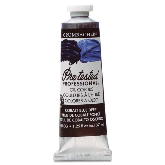 Grumbacher Pre-Tested Artists' Oil Color - Cobalt Blue Deep, 1.25 oz tube {2}