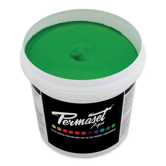 Permaset Aqua Fabric Ink - Supercover Mid Green, Liter {1}