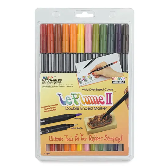 Le Plume II Dual-Tipped Marker - Garden Colors, Set of 12 {2}