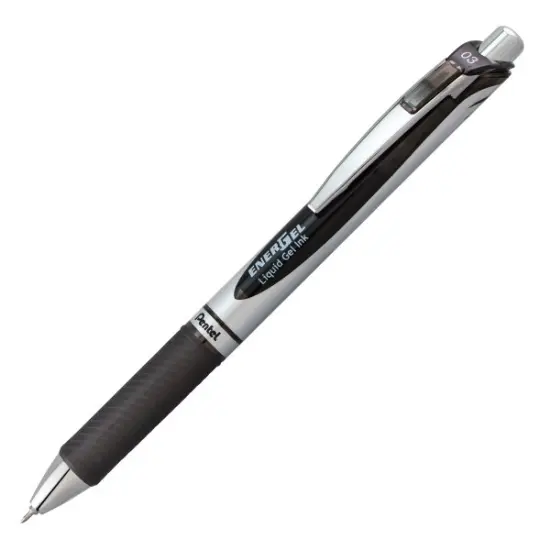EnerGel RTX Retractable Liquid Gel Pen, (0.3mm) Needle Tip, Extra Fine Line, Black Ink {1}