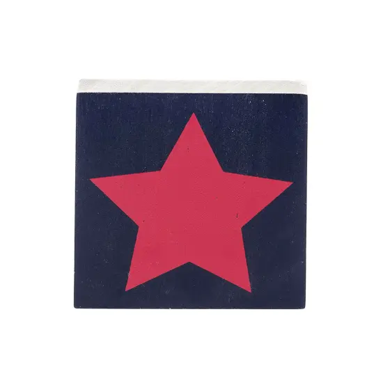 Red White & Blue Squares Table Drink Sitters 4th of July Set of 3 {4}