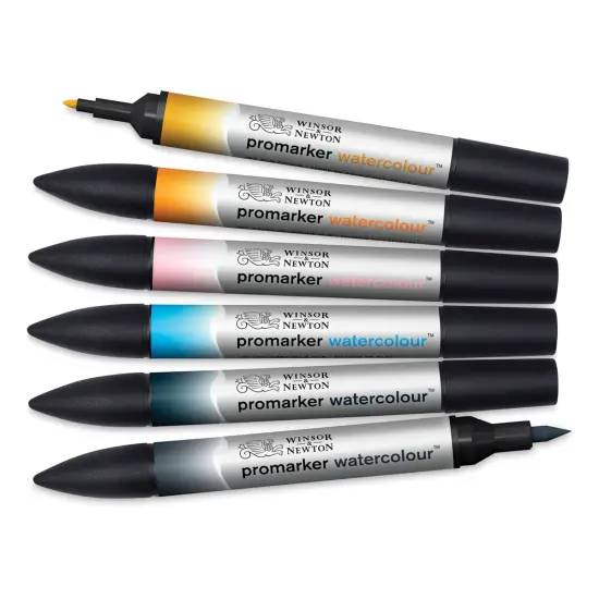 Winsor & Newton Promarker Watercolor Markers - Sky Colors, Set of 6 {1}