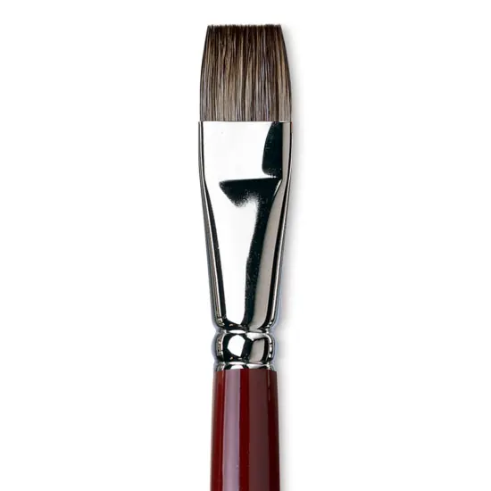 Da Vinci Black Sable Brush - Bright, Long Handle, Size 16 {1}