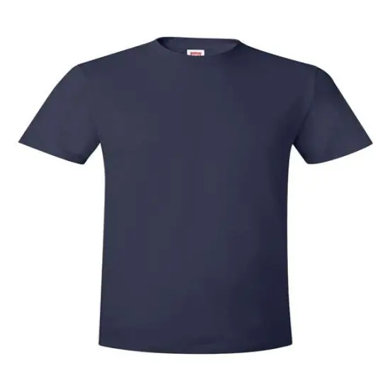 Hanes&reg; Perfect-T Soft Cotton Crewneck Short Sleeve T-Shirt Navy {1}