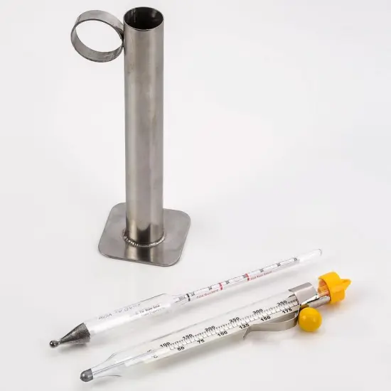 Maple Sugar Syrup Testing Kit Thermometer Hydrometer Test Cup {1}