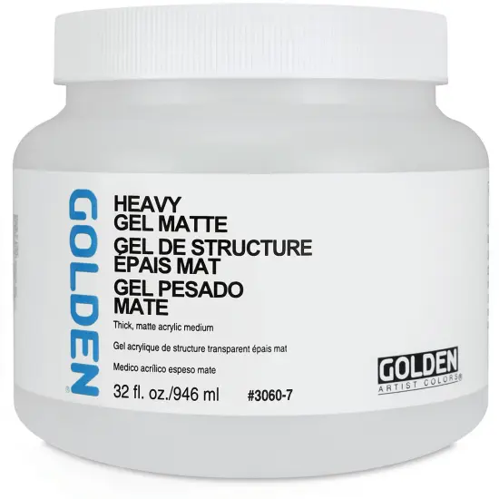 Golden Heavy Acrylic Gel Medium - Matte, 32 oz jar {1}