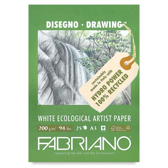 Fabriano Ecological Artist Drawing Pad - 11.7" x 16.5", 25 Sheets {2}