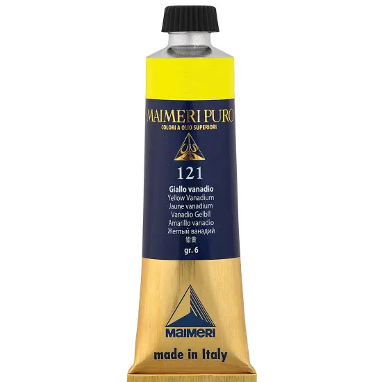 Maimeri Puro Oil Color - Yellow Vanadium, 40 ml Tube {2}