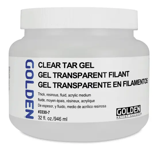 Golden Acrylic Medium - Clear Tar Gel, 32 oz jar {1}