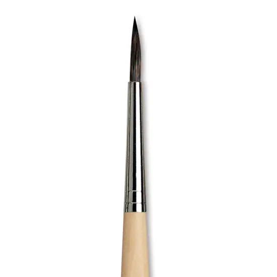 Da Vinci Petit Gris Pur Blue Squirrel Brush - Round, Short Handle, Size 5 {1}