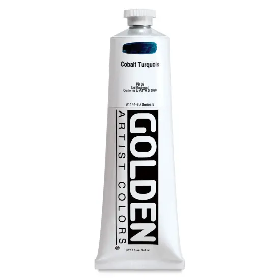 Golden Heavy Body Artist Acrylics - Cobalt Turquoise, 5 oz tube {1}