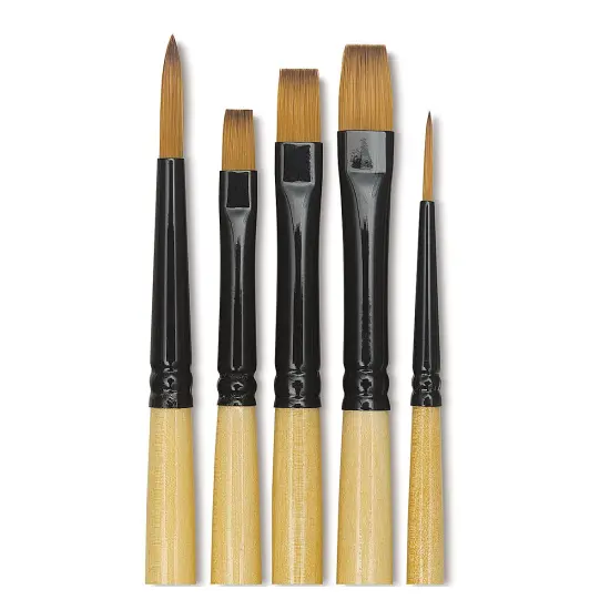 Dynasty Black Gold Decor Set - Basic Watercolor Brushes, Set of 5 {2}