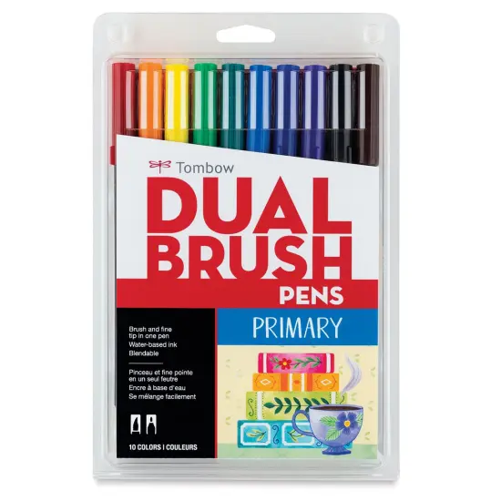Tombow Dual Brush Pens - Primary Colors, Set of 10 {1}