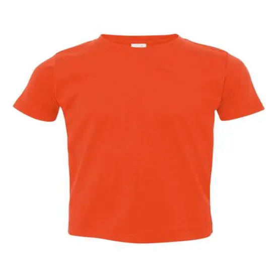 Rabbit Skins&reg; Toddler Crewneck Short Sleeve Fine Jersey Tee Orange {1}