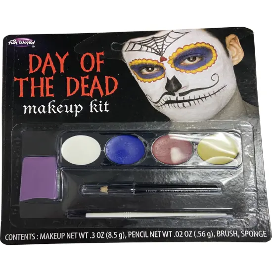 Day Of The Dead Spider Mustache Male Makeup Kit Set Costume Accessory {1}