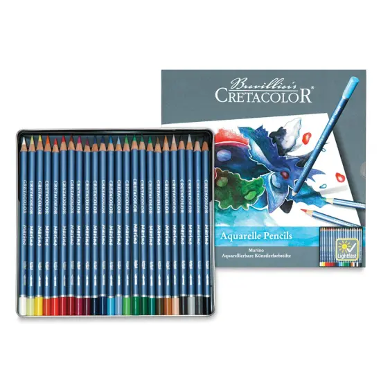 Cretacolor Marino Watercolor Pencil Set - Assorted Colors, Set of 24 {1}