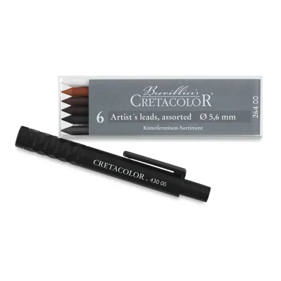 Cretacolor Leads - Assorted Colors, Pkg of 6 with Lead Holder {2}