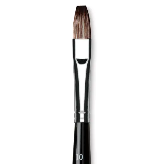 Da Vinci Casaneo Synthetic Squirrel Watercolor Brush - Flat, Size 10, Xtra Short Handle {1}