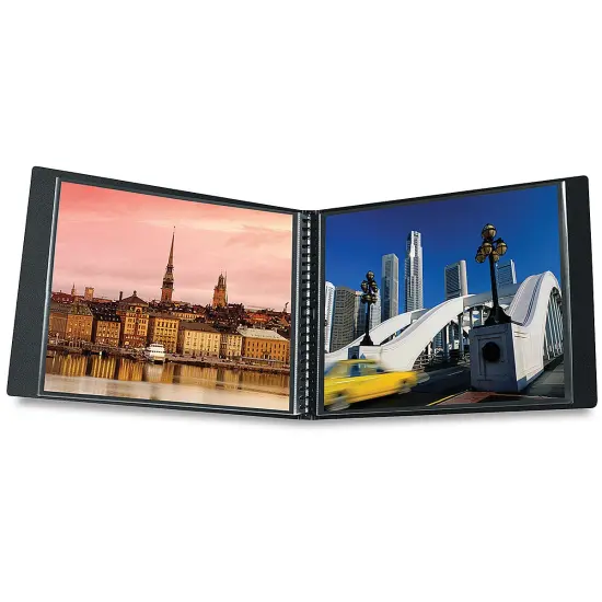 Itoya Art Profolio Multi-Ring Binder - 8 1/2" x 11", Black, Landscape {1}