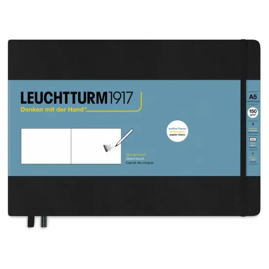 Leuchtturm1917 Sketchbook - Black, 5-3/4" x 8-1/4" {1}