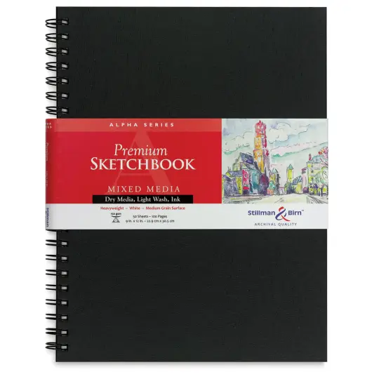 Stillman & Birn Alpha Series Sketchbook - 12" x 9", Portrait, Wirebound, 50 Sheets {1}