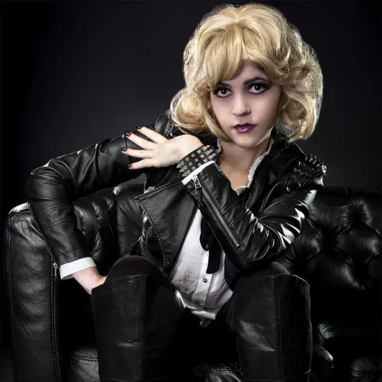 Punk Leather Spike Bracelet - Leather Cuff Biker Bracelet with Spikes for Men, Women and Kids {2}